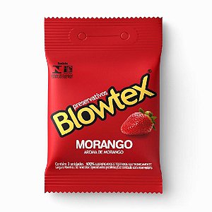 Preservativo Blowtex Morango 3 unidades.