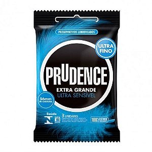 Preservativo Prudence Extra Grande Ultra Sensivel 3 unidades