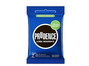 Preservativo Prudence Ultra Resistente com 3 unidades.