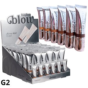 BOX G2 BASE LÍQUIDA OH MY SKIN! BLOW RUBY ROSE 36 UNID. - IDEAL PARA PELE PARDA/NEGRA