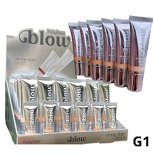 BOX G1 BASE LÍQUIDA OH MY SKIN! BLOW RUBY ROSE 36 UNID. - IDEAL PARA PELE BRANCA