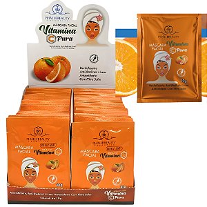 BOX SACHÊ VITAMINA C MÁSCARA FACIAL PEEL OFF PHALLEBEAUTY - 50 UNID.