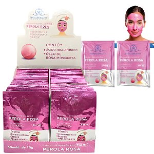 BOX SACHÊ PÉROLA ROSA MÁSCARA FACIAL PEEL OFF PHALLEBEAUTY - 50 UNID.