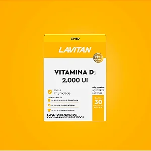 Lavitan Vitamina D3 2.000 UI Mais Imunidade 30 comprmidos