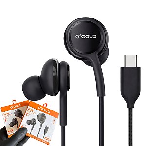 Fone de Ouvido Intra-Auricular A’Gold USB-C Extra Bass