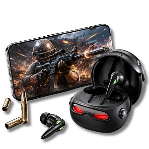 FONE DE OUVIDO GAMER TWS AGOLD SEM FIO COM ÁUDIO IMERSIVO