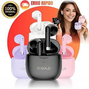 FONE BLUETOOTH SEM FIO TOUCH A GOLD REDUÇÃO DE RUÍDO IPX4
