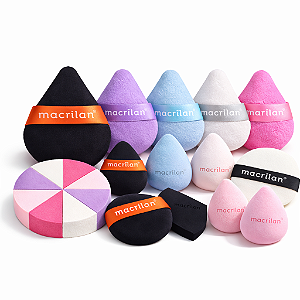ESPONJAS PARA MAQUIAGEM KIT PROFISSIONAL PREMIUM MACRILAN
