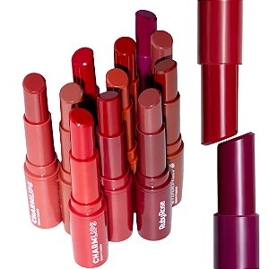BATOM CHARM LIPS RUBY ROSE COR INTENSA SEMI MATTE AVELUDADO