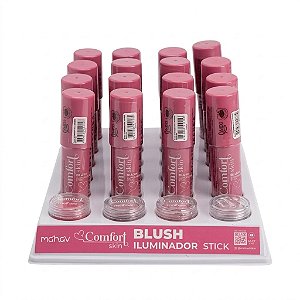 BOX BLUSH ILUMINADOR STICK COMFORT GLOSS NATURAL MAVAH 24 UNID.