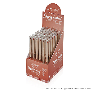 BOX LÁPIS DELINEADOR RETRÁTIL PARA LÁBIOS DIA A DIA MAHAV 48 UNID.