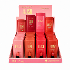 BOX BLUSH BASTÃO STICK GO BEAUTY BELLE ANGEL 24 UNID.