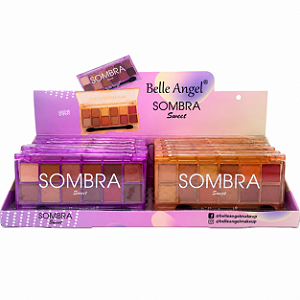 BOX PALETA DE SOMBRA SWEET 12 TONS MATTE PEROLADA BELLE ANGEL 12 UNID.