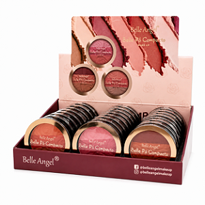 BOX BLUSH EM PÓ COMPACTO BELLE ANGEL 24 UNID.