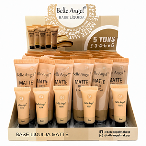 BOX BASE LÍQUIDA MATTE BELLE ANGEL 24 UNID.
