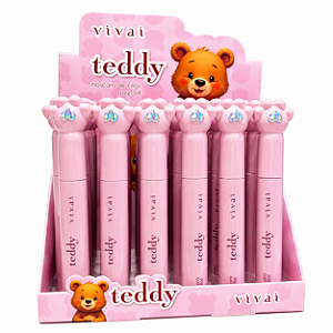 BOX MÁSCARA DE CÍLIOS TEDDY PEEL OFF VIVAI 24 UNID.