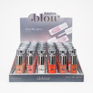 BOX GLOSS LABIAL SHINE LIKE BLOW GLOSS LUMINOSO RUBY ROSE 36 UNID.