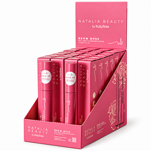 BOX BROW BOSS GEL SOBRANCELHAS NATALIA BEAUTY RUBY ROSE 24 UNID.