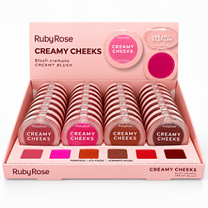 BOX BLUSH CREMOSO CREAMY CHEEKS RUBY ROSE 36 UNID.
