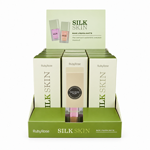 BOX ILUMINADOR LÍQUIDO SILK SKIN RADIANTE PINK RUBY ROSE 12 UNID.