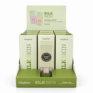 BOX ILUMINADOR LIQUÍDO SILK SKIN MOONLIGHT RUBY ROSE 12 UNID.