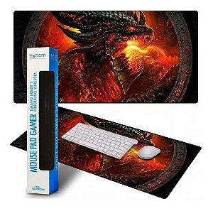 Mouse Pad Gamer 70x35 Dragão Raio Fogo Vermelho Anime Jogo - Hackz - Mouse  Pad Gamer - Magazine Luiza