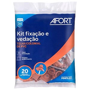 KIT VEDAÇÃO COLONIAL - CERAMICA COM PARFUSO / 20 und. - AFORT