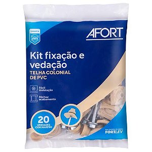 KIT VEDAÇÃO COLONIAL- MARFIM COM PARAFUSO / 20 und. - AFORT
