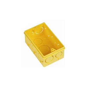 CAIXA DE LUZ ELETRODUTO - CORRUGADO -PVC - 4X2 AMARELO - AMANCO