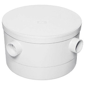 CAIXA GORDURA S/CESTO REDONDA -2550 - BRANCA 25X15CM 6,7L C/ RETENÇEÃO 2,6L HERC