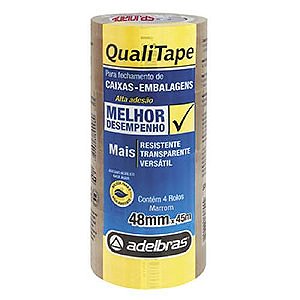 FITA EMBALAGEM 48mm X 45mt.( und.) - MARROM - ADELBRAS