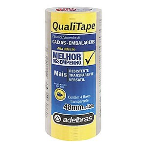FITA EMBALAGEM 48mm X 45mt.( und.) - INCOLOR - ADELBRAS