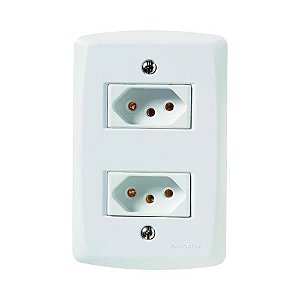 TOMADA DUPLA 10A BRANCO = LUX2 - TRAMONTINA