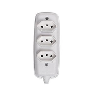 TOMADA BARRA TRIPLA 3P / 10A - BRANCA / 26330 - ILUMI