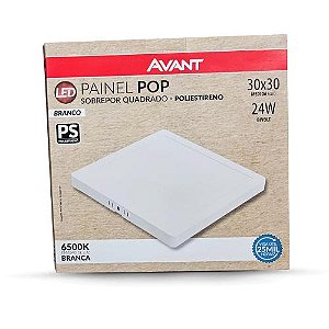 LUMINÁRIA LED QUADRADA SOBREPOR = POP/ PS - 24W/6500K - AVANT