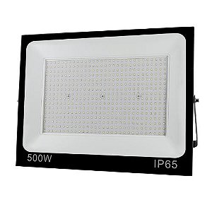 REFLETOR LED 500W/6500K PRETO - ECONOMAX