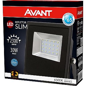 REFLETOR LED = SLIM 30W/6500K - AVANT