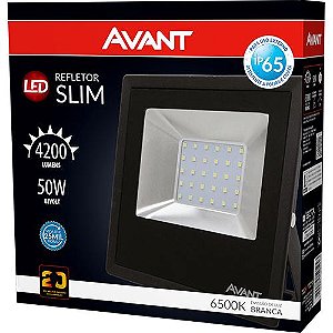 REFLETOR LED = SLIM 50W/6500K - AVANT