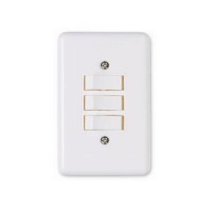 INTERRUPTOR 3 / SEÇÕES STYLUS 2019 = BRANCO - ILUMI