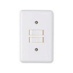 INTERRUPTOR 2 / SEÇÕES PARALELO (TREE WAY) STYLUS 2024 = BRANCO - ILUMI