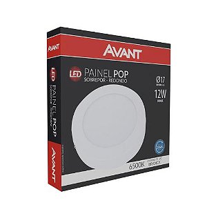 LUMINÁRIA LED REDONDA POP = SOBREPOR - 12W/6500K - AVANT