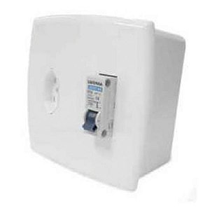 CAIXA AR CONDICIONADO EMB= C/TOMADA 20A + DISJUNTOR 25A - BRANCO ILUMI