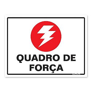 PLACA POLIESTIRENO QUADRO FORÇA - 15x20cm - SINALIZE