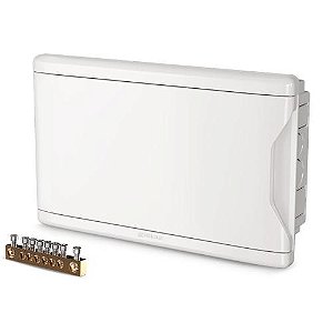 QUADRO DISTRIBUIÇÃO = BR = EMBUTIR - 12/9 (DIN/NEMA) C/ BARRAMENTO 1278 - KRONA