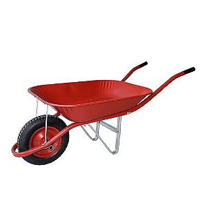 CARRINHO DE MÃO PNEU/CAMARA - 60Lt VERMELHO - SOFT - ESFERA