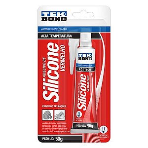 SILICONE - VERMELHA ALTA TEMPERATURA - 50gr - TEKBOND