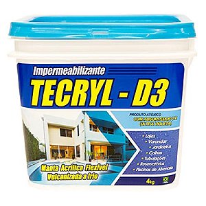 MANTA LIQUIDA TECRYL-D3 - BRANCO 4KG - TECRYL