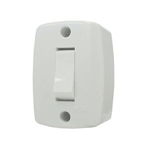 INTERRUPTOR 1 /SEÇÃO 16553 - SOBREPOR BRANCO - ILUMI
