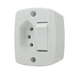 INTERRUPTOR 1 /SEÇÃO = TOMADA 10A 16554 - SOBREPOR - ILUMI