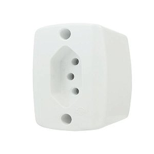 TOMADA SIMPLES SOBREPOR - 16516 / 16517 BRANCA - ILUMI